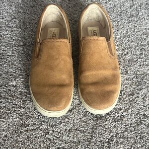 UGG Women's Fierce Water Resistance Tan Suede Slip-Ons